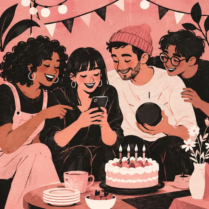 A birthday reaction worth sending Use-case concept illustrations, not generated video examples.